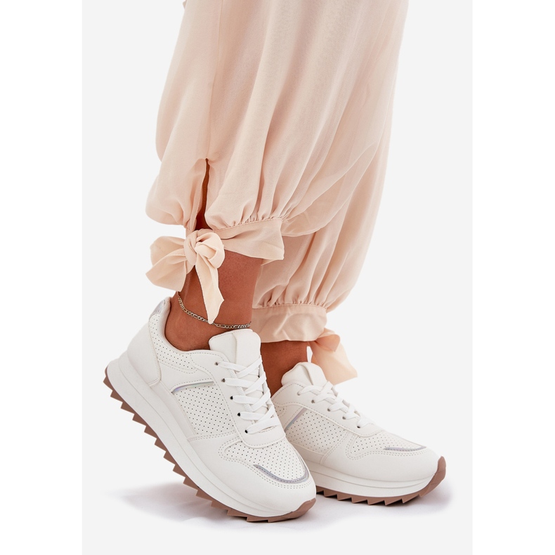 Chaussures de sport à plateforme pour femmes Blanc 1
