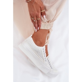 Big Star RR274747 baskets en dentelle pour femmes blanc 2