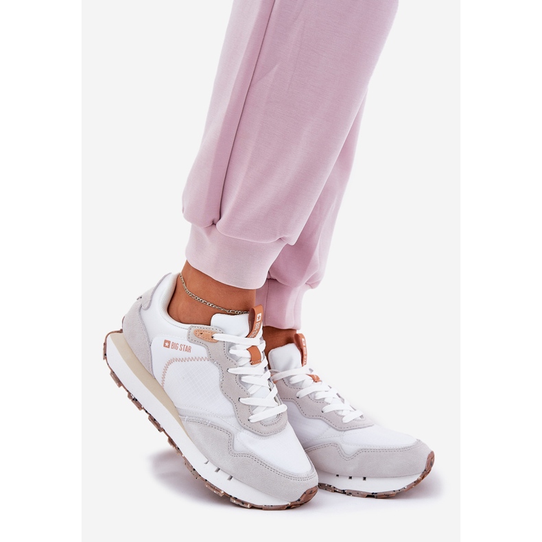 SUEDE SAPEURS SPORTS FEMMES BIG STAR RR274235 SYSTÈME BEIGE HI-POLISH 1