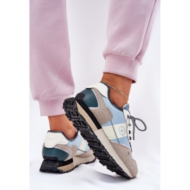 Sneakers en daim féminin Big Star RR274245 Système Hi-Polish-bleu gris 2