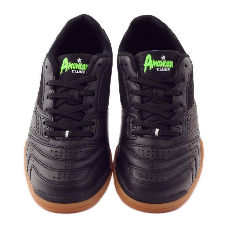 American Club Chaussures de sport en salle ADI pour hommes American 160709 noir bleu vert 4