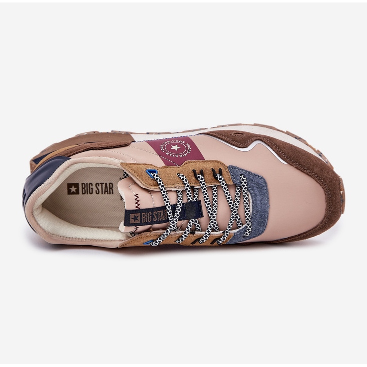 Sneakers en daim masculin sur le système beige Big Star RR174475 2 Sneakers en daim masculin sur le système beige Big Star RR174475 2