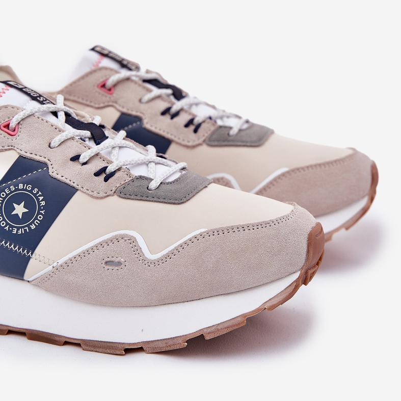 Baskets en daim masculin sur la plate-forme du système de système Hi-Polish Big Star RR174471 gris 2