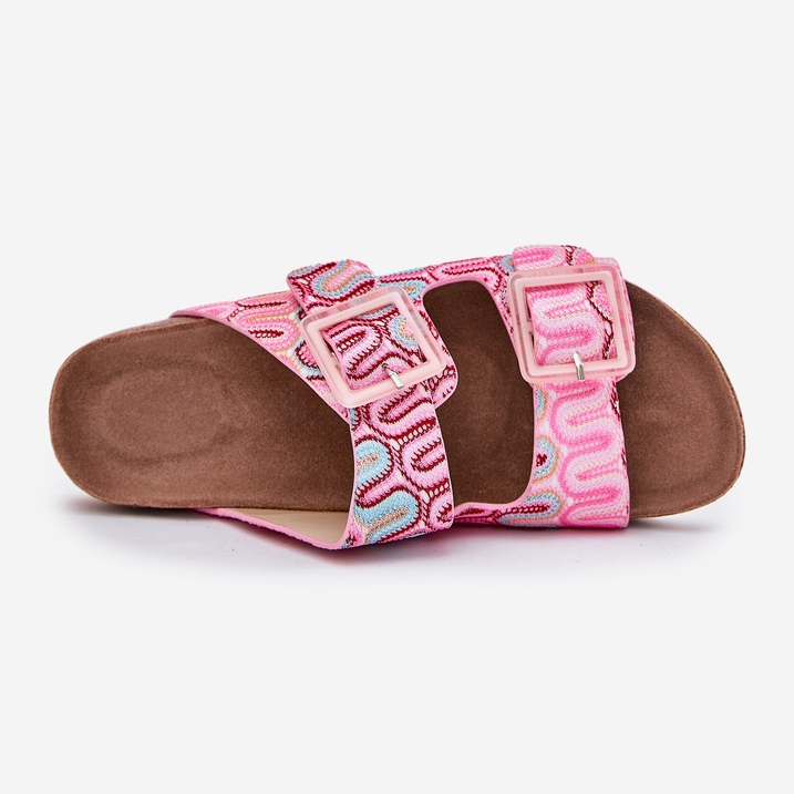 S.Barski Les tongs pour femmes avec des boucles et des paillettes S. Barski RB51-006 rose 2 S.Barski Les tongs pour femmes avec des boucles et des paillettes S. Barski RB51-006 rose 2