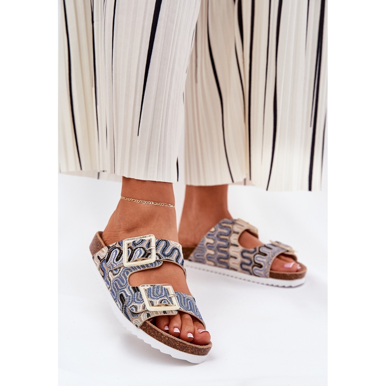 S.Barski Les tongs des femmes avec des boucles et des paillettes S. Barski RB51-006 Beige 2 S.Barski Les tongs des femmes avec des boucles et des paillettes S. Barski RB51-006 Beige 2