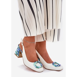 S.Barski Sandales en cuir pour femmes sur le D&amp;A CR51-002 White Post blanche 1