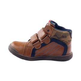 American Club Sports avec un insert en cuir américain 16213 bleu marine brun 2