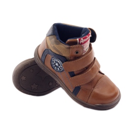 American Club Sports avec un insert en cuir américain 16213 bleu marine brun 3