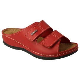 Inblu Red Women's Leather Flip Flops 158d105 rouge 1