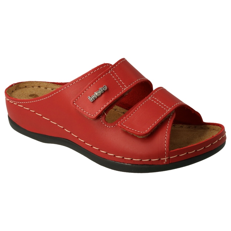 Inblu Red Women's Leather Flip Flops 158d105 rouge 1