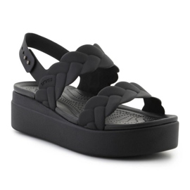 Crocs Sandals Brooklyn tissé bas bas 209977-060 le noir 1
