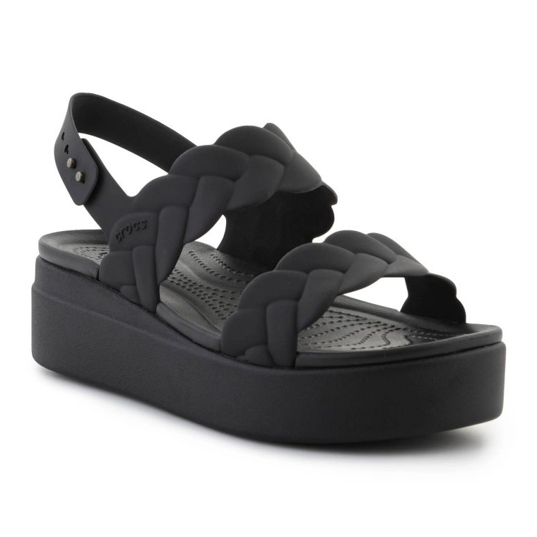 Crocs Sandals Brooklyn tissé bas bas 209977-060 le noir 1