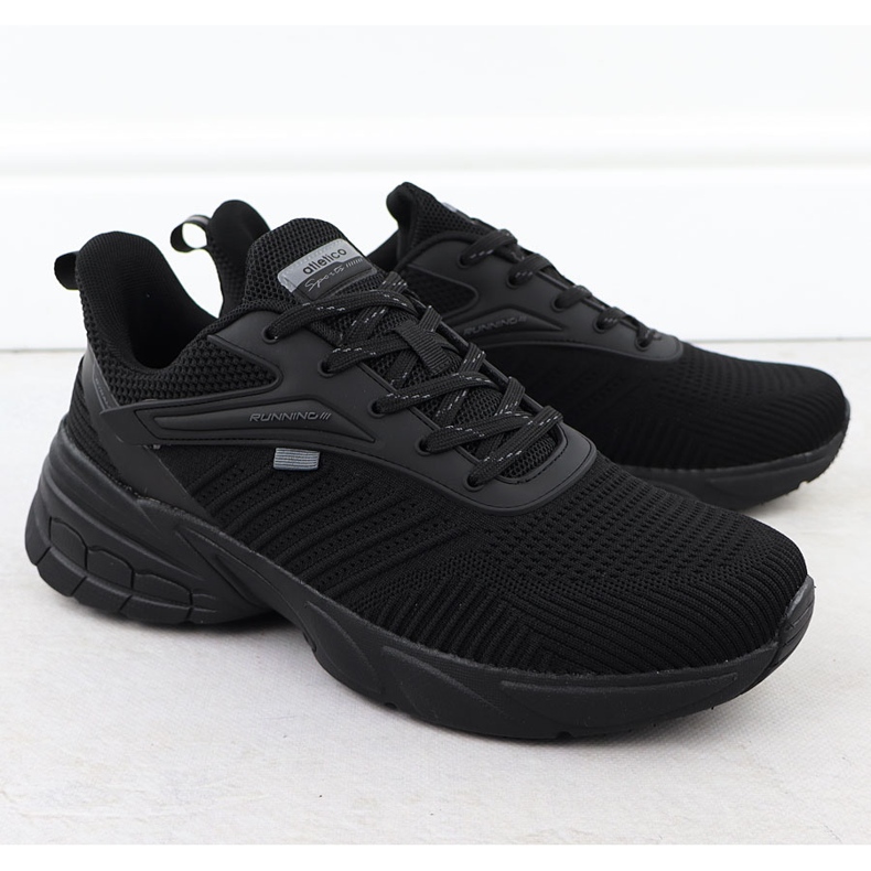 Chaussures de sport masculin Black Atletico VB17566 noir 1