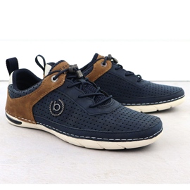 Chaussures de sport masculin Bugatti bleu marine décontracté 21-asg03-5000 1