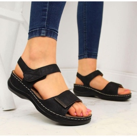 Sandales compensées eVento W EVE223D noires le noir 8