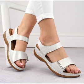 Sandales confortables eVento W EVE223F, argent 2