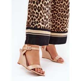 Sandales pour femmes peintes pour coins nus beige 2 Sandales pour femmes peintes pour coins nus beige 2