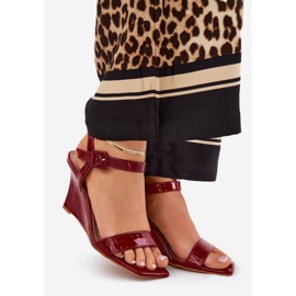 Sandales pour femmes peintes pour coins bordeaux rouge 1