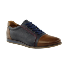 Badura 3173 chaussures de sport bleu marine brun 1