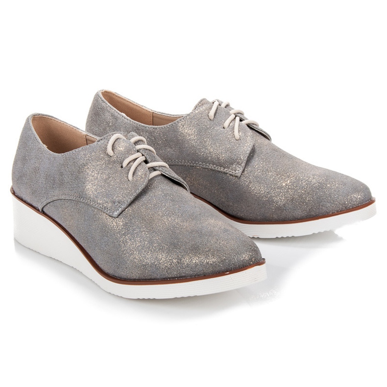 Vinceza Talons compensés noués gris 1