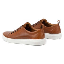 Olivier Chaussures de sport à lacets en cuir pour hommes 434KNT marron brun 5