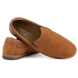 KOMODO Mocassins cuir homme 876 camel brun 4