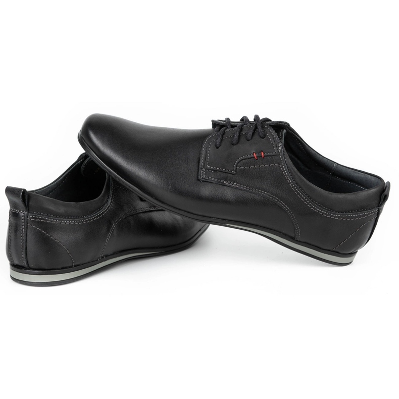 Olivier Chaussures en cuir masculin 731 noir le noir 5