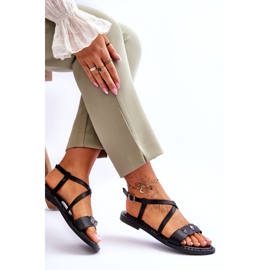 Sandales féminines avec goujons S.Barski KV-YXD072-1 Black noir 4