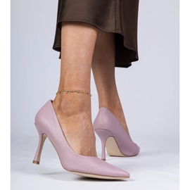 Pumps classiques violets sur une épingle écologique 3
