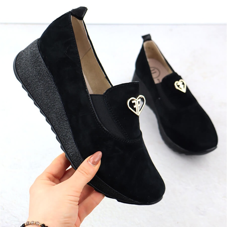 Chaussures en cuir pour coin noir Filippo DP6786 le noir 1