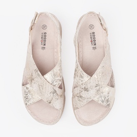 Goodin Sandales légères à plat beige 2