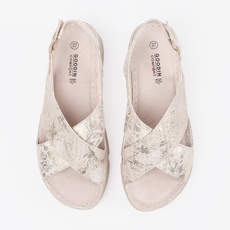 Goodin Sandales légères à plat beige 2