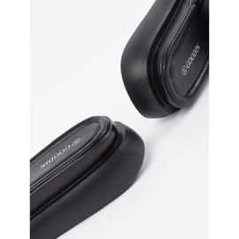 Goodin Les tongs confortables noirs sur la plate-forme le noir 1