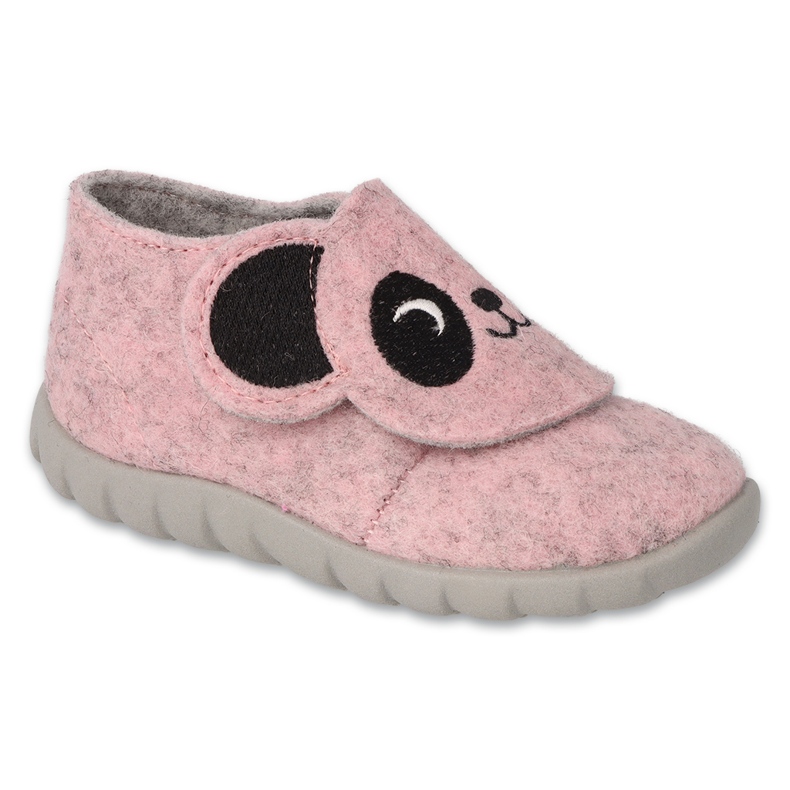 Befado chaussons enfants avec velcro 620P018 rose 1
