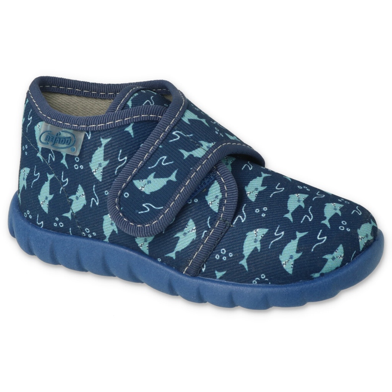 Befado chaussons enfants 465P089 dauphins bleu marine 1
