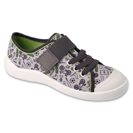Chaussons enfants Befado 351Y028 gris à motifs 1