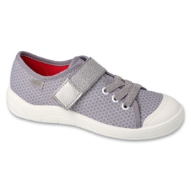 Chaussons enfants Befado 351Y016 gris et argent 1