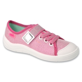 Slippers pour enfants de Befado 351x002 Pink-Silver rose 1