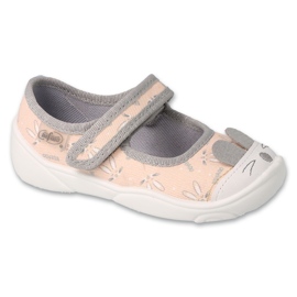 Befado chaussons enfant avec velcro 209P036 beige 1