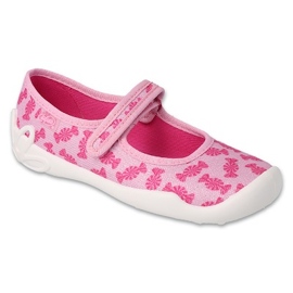 Chaussons enfants Befado 114Y524 rose avec bonbons 1