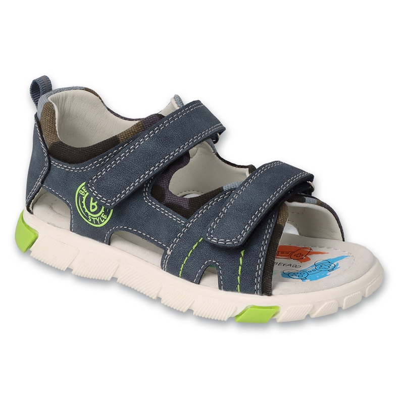 Sandales enfant Befado, semelle intérieure cuir, 170X102, bleu marine 1 Sandales enfant Befado, semelle intérieure cuir, 170X102, bleu marine 1