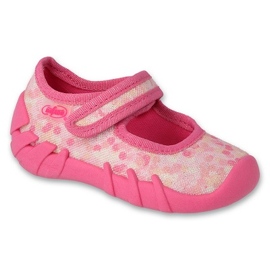 Befado chaussons enfants avec velcro 109N264 rose 1 Befado chaussons enfants avec velcro 109N264 rose 1
