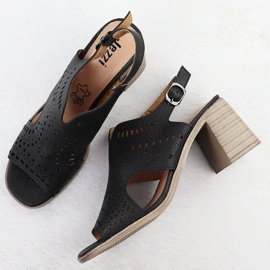 Sandales pour femmes avec Jezzi noir ouvert 24125 le noir 3