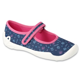 Pantoufles pour enfants de Befado 114Y517 Navy-rose dans les modèles bleu 1 Pantoufles pour enfants de Befado 114Y517 Navy-rose dans les modèles bleu 1