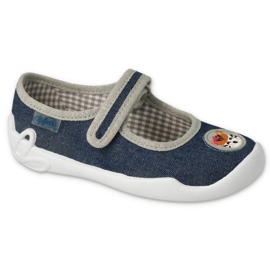 Befado Béfado Children's Slippers 114x498 Navy Blue Application bleu 1 Befado Béfado Children's Slippers 114x498 Navy Blue Application bleu 1