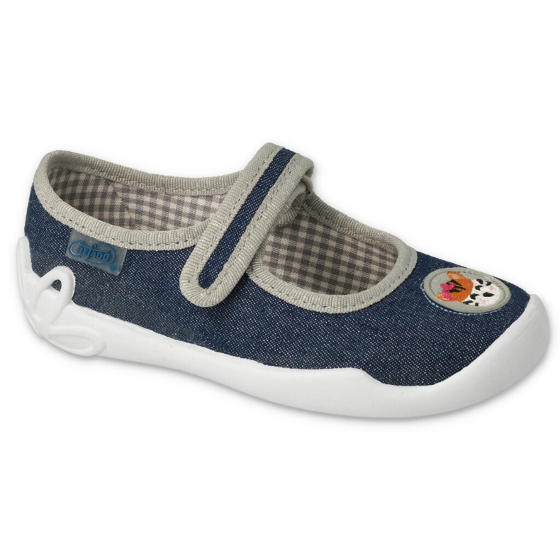 Befado Béfado Children's Slippers 114x498 Navy Blue Application bleu 1 Befado Béfado Children's Slippers 114x498 Navy Blue Application bleu 1