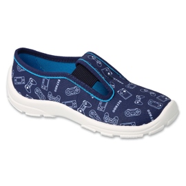 Befado chaussons enfant 975X182 bleu-appliques 1