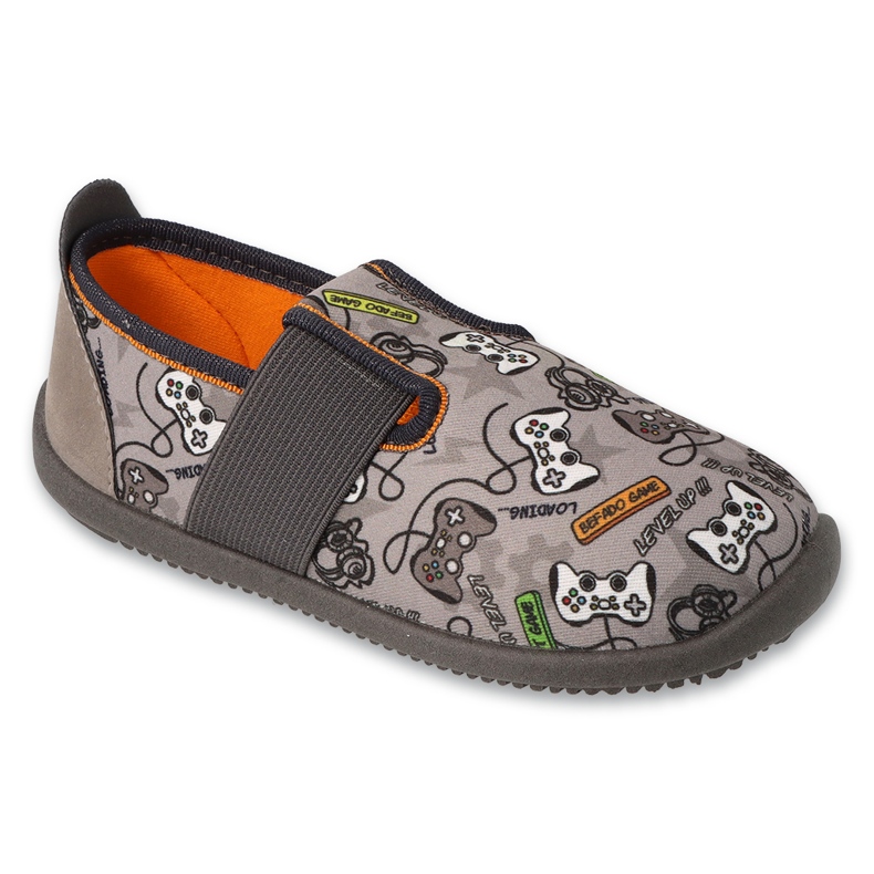 Chaussons enfants Befado, fond élastique, 901X021, gris 1 Chaussons enfants Befado, fond élastique, 901X021, gris 1