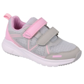 Chaussures de sport pour enfants de Befado pour Velcro 516y404-rose gris 1