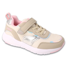Befado Sports Chaussures pour Velcro 516Y375 BEIGE-Rose 1